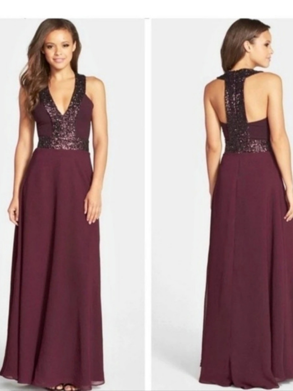 Dress the Population Delani Sequin Crepe  S